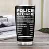 BigProStore Personalized Law Enforcement Stainless Steel Tumbler Police Facts Custom Coffee Tumbler Double Walled Vacuum Insulated Cup 20 Oz 20 oz Personalized Police Tumbler Cup