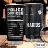 BigProStore Personalized Law Enforcement Stainless Steel Tumbler Police Facts Custom Coffee Tumbler Double Walled Vacuum Insulated Cup 20 Oz 20 oz Personalized Police Tumbler Cup