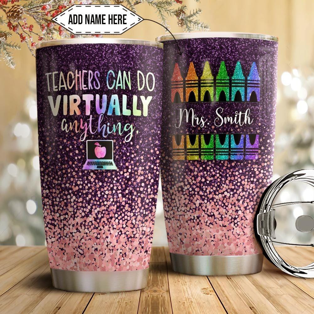 Custom Teacher Tumbler Cup,Personalized Teacher Travel Coffee Mug,Perfect  Christmas, Thank You, Birthday, Appreciation Gifts for Teachers 
