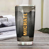 BigProStore Personalized Firefighter Epoxy Stainless Steel Tumbler Firefighter Metal Style Custom Printed Tumbler Double Walled Vacuum Insulated Cup 20 Oz 20 oz Personalized Firefighter Tumbler