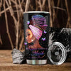 BigProStore Personalized Melanin Women Stainless Steel Tumbler Black March Woman Custom Iced Coffee Cups Melanin Girl Gift Ideas 20 oz Stainless Steel Tumbler