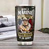 BigProStore Personalized USMC Tumbler Being A Marine Funny Nutrition Facts Stainless Steel Tumbler Custom Name US Marines Veteran Gift Ideas BPS80124 20 oz Stainless Steel Tumbler