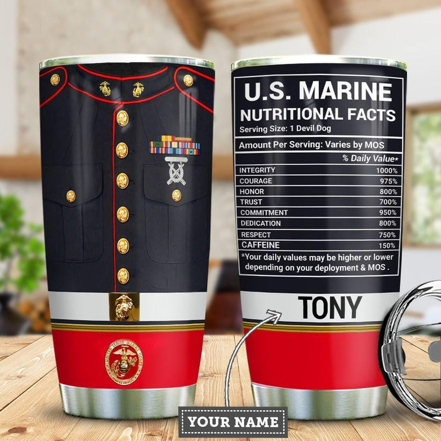 Back The Blue Tumbler- 20 Oz – Marine Corps Gift Shop