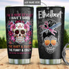 BigProStore Personalized Hairstylist Stainless Steel Tumbler Sugar Skull Hairstylist Custom Coffee Tumbler Hairdresser Themed Gifts 20 oz Hairstylist Tumbler