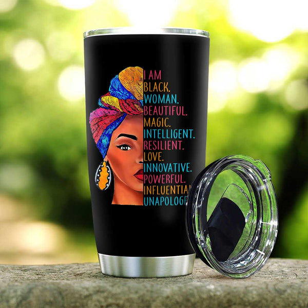 I Am Black Woman Personalized ACAA1504001Z Stainless Steel Tumbler