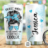 BigProStore Personalized Funny Nurse Coffee Tumbler Nurse Mom Cooler Custom Coffee Tumbler Double Wall Cup Stainless Steel 20 Oz 20 oz Personalized Nurse Tumbler