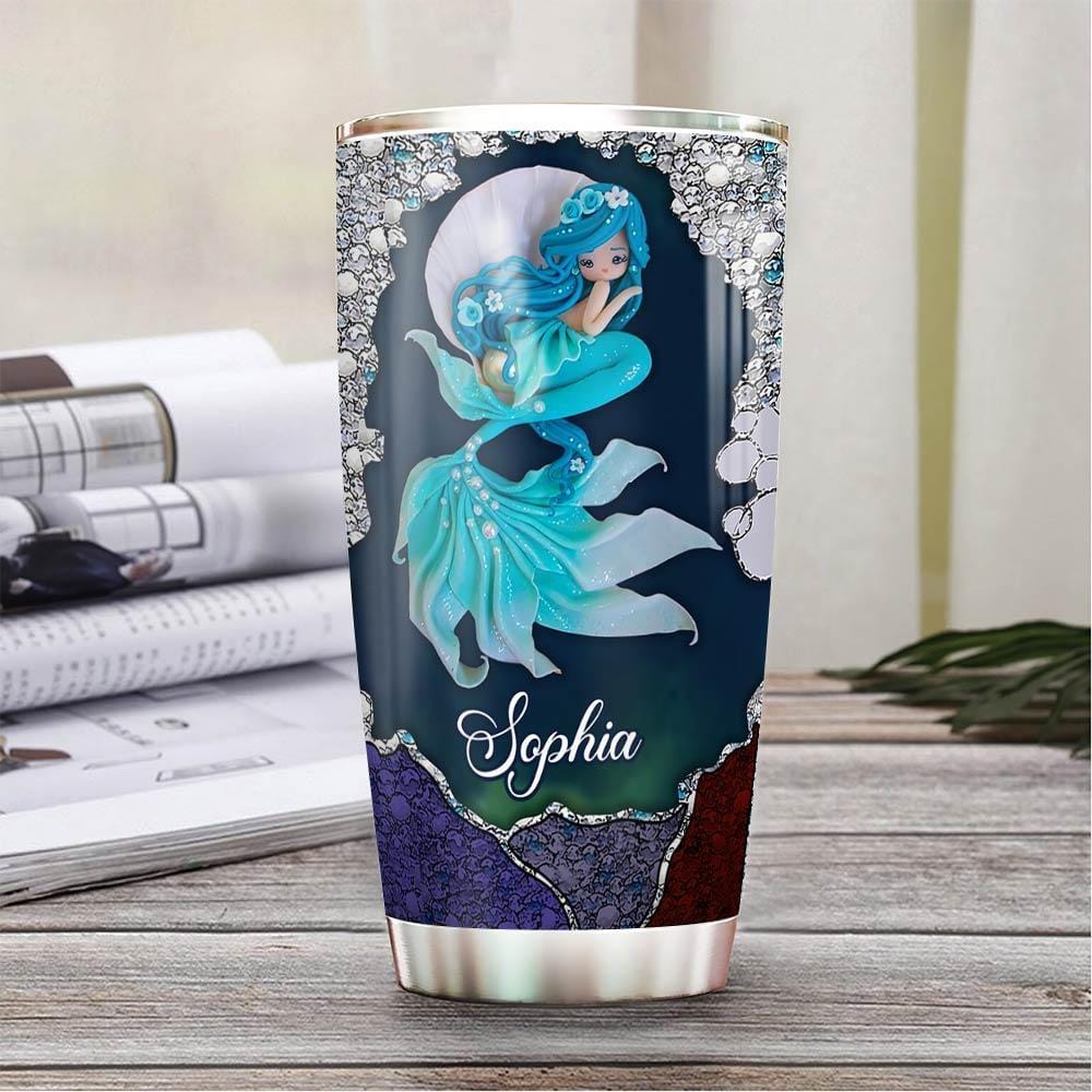 20 Oz Little Mermaid Tumbler Cup Design