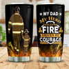 BigProStore Personalized Firefighter Tumbler Design Firefighter Grandpa Fire Helmets Custom Insulated Tumbler Double Wall Cup With Lid 20 Oz 20 oz Personalized Firefighter Tumbler