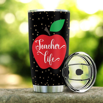 BigProStore Personalized Funny Teacher Glitter Tumbler You Gon Learn Today Custom Crayon Coffee Tumbler Double Wall Cup With Lid 20 Oz 20 oz Personalized Teacher Tumbler Cup