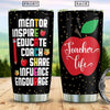 BigProStore Personalized Teacher Epoxy Glitter Tumbler Teacher Definition Customized Tumbler Double Wall Cup With Lid 20 Oz 20 oz Personalized Teacher Tumbler Cup