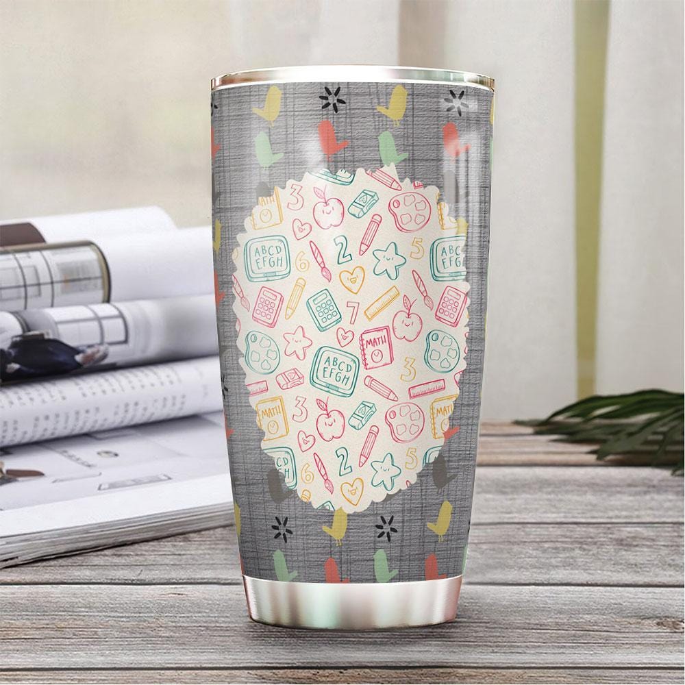 Coffee Into Education - Engraved Stainless Steel Tumbler, Insulated Teacher  Travel Mug, Teaching Mug