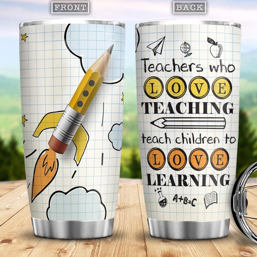 Teacher tumbler Glitter Stainless steel tumbler. – Backwood-Designs-La