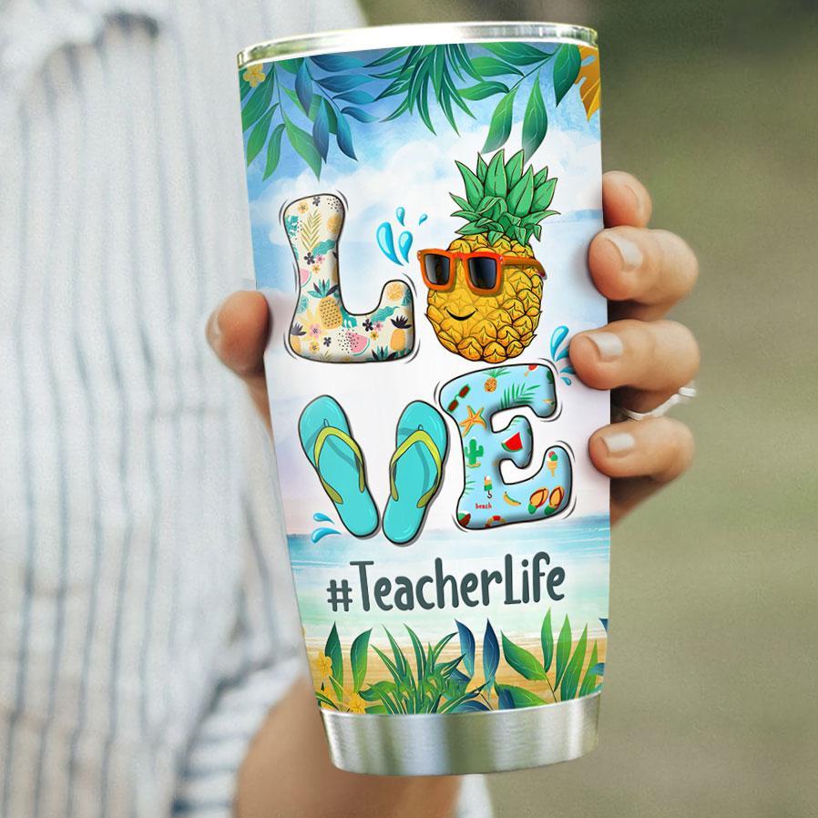 1 Teacher 20 oz. Acrylic Travel Cup with Straw - 6 Pack · Ellisi Gifts