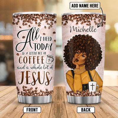 Black Woman Coffee Faith BWM Personalized QURZ2307009Z Stainless