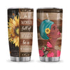 BigProStore Personalized Melanin Women Thermal Cups Black Woman Sunflower Custom Tumbler Cups Melanin Women Gift Ideas 20 oz Stainless Steel Tumbler