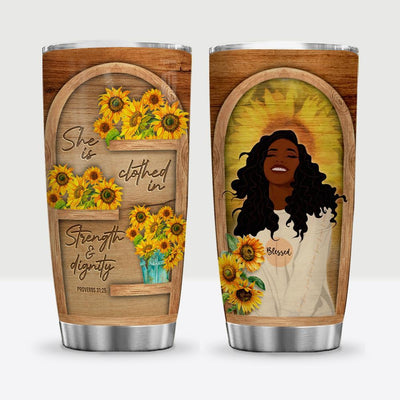 BigProStore Personalized Afrocentric Tumbler Black Woman Faith Custom Tumbler Cups Melanin Girl Gift Ideas 20 oz Stainless Steel Tumbler