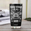 BigProStore Personalized Us Army Tumbler Cup Designs Us Army Proud Veteran Usa Flag Custom Coffee Tumbler Double Wall Cup 20 Oz 20 oz Personalized Veteran Tumbler
