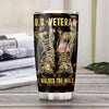 BigProStore Personalized Us Army Coffee Tumbler Us Army Veteran I Walked The Walk Custom Name Tumbler Double Wall Cup With Lid 20 Oz 20 oz Personalized Veteran Tumbler