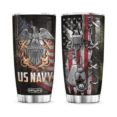 BigProStore Personalized Us Army Coffee Tumbler Us Navy Custom Printed Tumbler Double Wall Cup 20 Oz 20 oz Personalized Veteran Tumbler