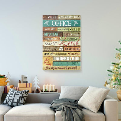 BigProStore BigProStore Custom Canvas Prints Nurse When You Enter This Office You Are Amazing Vintage Art Canvas Ready To Hang Canvas Wall Art BPS88956 Custom Canvas Prints