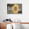 BigProStore Canvas Wall Art Friends Are Welcome Here Vintage Sunflower Printing Home Canvas Home Decor Canvas 18" x 12" Canvas