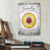 BigProStore Custom Canvas Family You Fill My Life With My Sunshine Sunflower Wood Frame Canvas Dorm Room Canvas 12" x 18" canvas