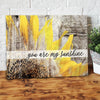 BigProStore Canvas Prints You Are My Sunshine Yellow Sunflower Vintage Printing Home Canvas Ready To Hang Canvas Wall Art Decor 24" x 16" Canvas