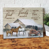 BigProStore Canvas Prints Bless The Food Before Us Farmhouse In Winter Horse Canvas Wall Art Home Decor 24" x 16" Canvas
