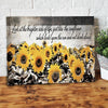 BigProStore Canvas Art Prints Looks At The Brighter Side Of Life Sunflowers Vintage Christian Canvas Ready To Hang Canvas Wall Art Decor 24" x 16" Canvas
