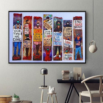 BigProStore Afrocentric Best Canvas Prints Abstract Black Canvas Art Print African American Girl African Man Wall Appealing Canvas Home Decoration African American Canvas / 12" x 18" African American Canvas