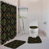 BigProStore Adorable African Inspired Ethnic Seamless Pattern Shower Curtain Bathroom Set 4pcs Trendy African Bathroom Decor BPS3134 Standard (180x180cm | 72x72in) Bathroom Sets