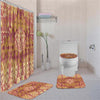 BigProStore Adorable African Print Seamless Pattern Bathroom Shower Curtain Set 4pcs Trendy African Bathroom Decor BPS3545 Standard (180x180cm | 72x72in) Bathroom Sets