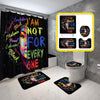 BigProStore African American Shower Curtain Beautiful I Am Not For Everyone Bathroom Set 4pcs Afrocentric Decor Idea BPS2135 Standard (180x180cm | 72x72in) Bathroom Sets