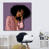 BigProStore African Canvas Art Pretty African American Woman African Canvas Afrocentric Wall Decor BPS68272 24" x 24" x 0.75" Square Canvas