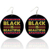 BigProStore African Wood Earrings Black Is Beautiful African Art Wood Inspired Earrings Beautiful Girl With Afro Black History Month Gift Idea BPS2525 1 Pair Earrings