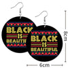 BigProStore African Wood Earrings Black Is Beautiful African Art Wood Inspired Earrings Beautiful Girl With Afro Black History Month Gift Idea BPS2525 Earrings