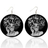 BigProStore African Wooden Earrings My Roots Beautiful Afro Lady Wood Inspired Earrings Pretty Afro Girl Black History Gifts BPS8927 1 Pair Earrings