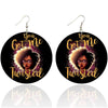 BigProStore African Wooden Earrings You Got Me Twisted Wooden Earrings Beautiful Black Woman With Afro Afrocentric Themed Gift Idea BPS4395 1 Pair Earrings
