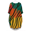African Fabric Animal Skin 1 - Black Woman 3D Pocket Dress