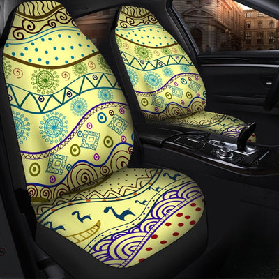 African Pattern 1 - Black Woman Car Seat Covers (Set of 2)