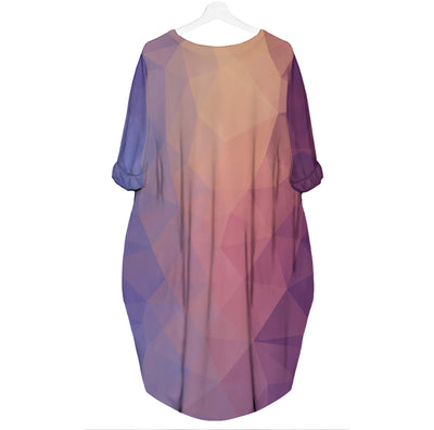 BigProStore Triangle Colorful Pattern 1 - Beautiful Woman 3D Pocket Dress Women Dress