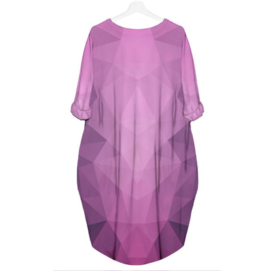 BigProStore Triangle Colorful Pattern 3 - Beautiful Woman 3D Pocket Dress Women Dress