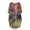 BigProStore Triangle Colorful Pattern 4 - Beautiful Woman 3D Pocket Dress S (4-6 US)(8 UK) Women Dress