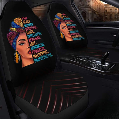 BigProStore Melanin Automotive Seat Covers I Am Black Woman Beautiful Seat Protector Car Seat Covers
