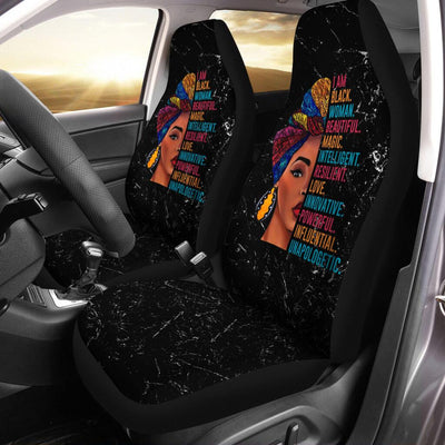 BigProStore Melanin Automotive Seat Covers I Am Black Woman Beautiful Auto Seat Covers Car Seat Covers