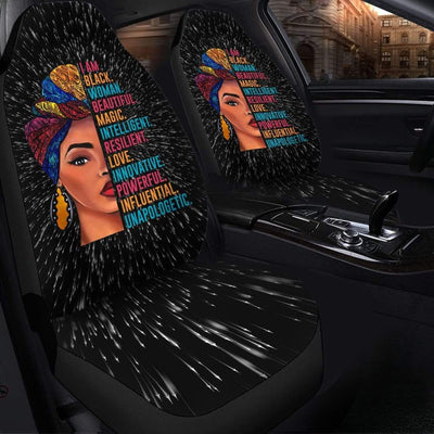 BigProStore Melanin Automotive Seat Covers I Am Black Woman Beautiful Car Seat Protector Car Seat Covers