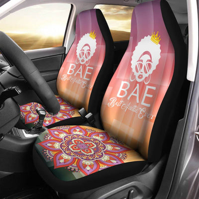 Ethnic Floral 5 - BAE Best Auntie Ever Car Seat Covers (Set of 2)