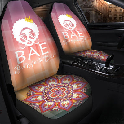 Ethnic Floral 5 - BAE Best Auntie Ever Car Seat Covers (Set of 2)