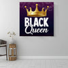 BigProStore African American Art On Canvas Black Queen Melanin Black History Month African Decorations For Living Room BPS1566 Square Canvas