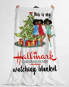 BigProStore African American Blankets Black Friends Hallmark Christmas Movies Watching Fleece Blanket Blanket / YOUTH-S (43"x55" / 110x140cm) Blanket